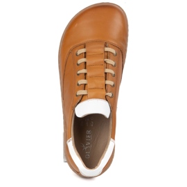 Olivier Kvinnors barfota sneakers - bruna läderskor 7