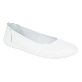 Olivier Barfota kvinnors minimalistiska ballerinas slip -on openwork 1771pol vit 1