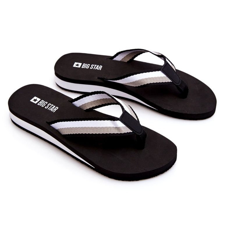 Kvinnors Big Star Platform Flip Flops LL274781 Svart 4