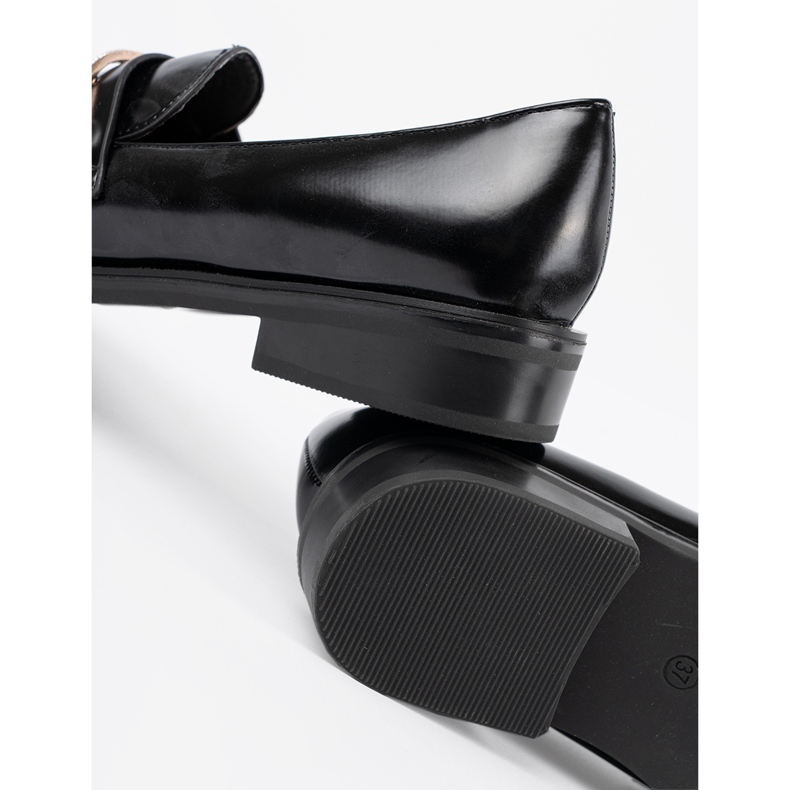 Seastar Svart lackerade loafers med pärlor 1