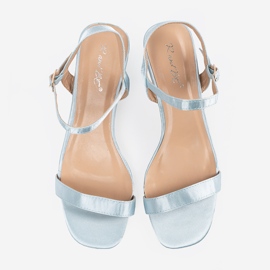 Blå sandaler på en stolpe 1