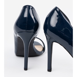 Goodin Marinblå pumpar med bara fingrar 2