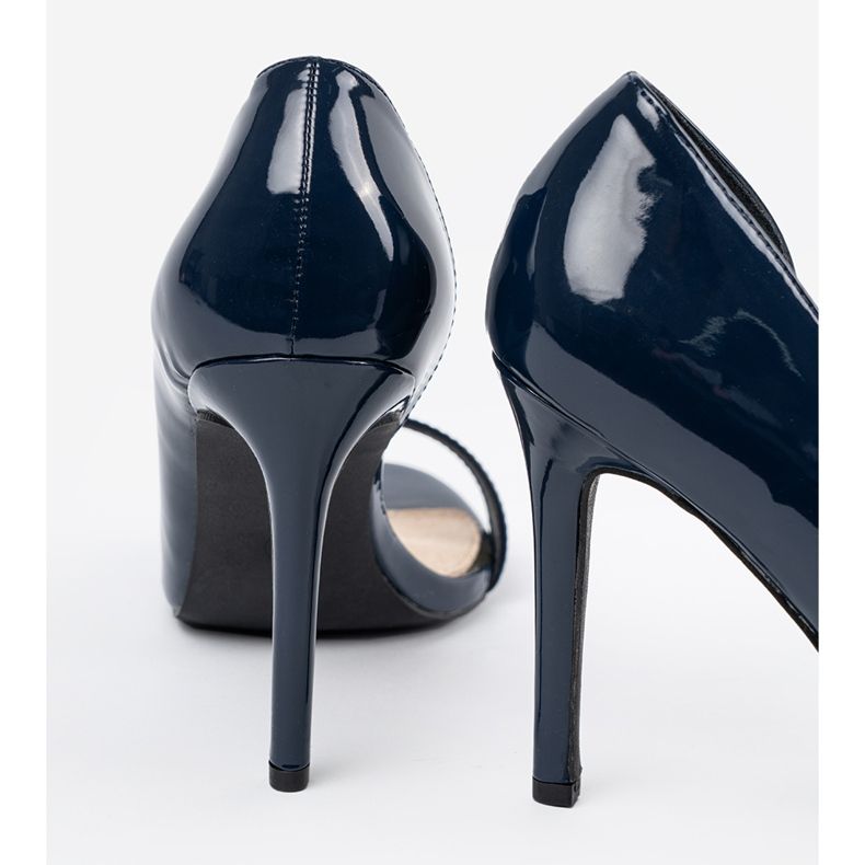 Goodin Marinblå pumpar med bara fingrar 2