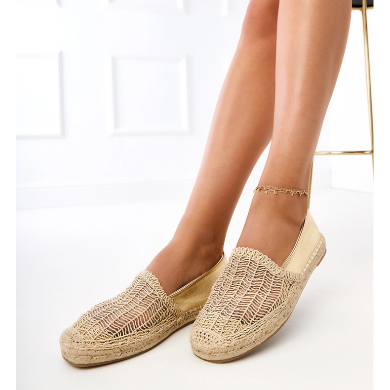 OpenWork Espadrilles på plattformen gyllene 1