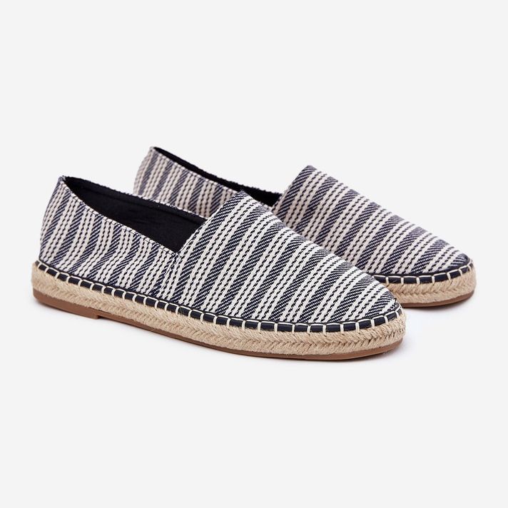 Mäns espadrilles med Braid Navy Blue blå 1