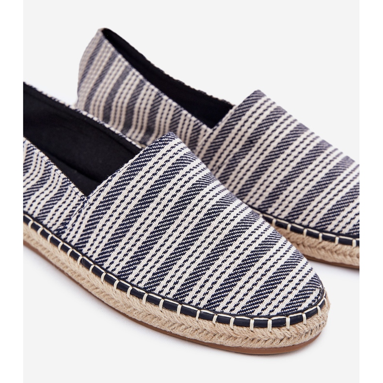 Mäns espadrilles med Braid Navy Blue blå 2