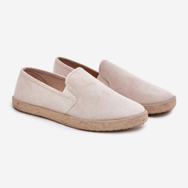 Espadrilles mäns sneakers med Eco Suede Beige 1