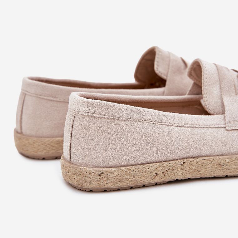 Mäns loafers med beige fläta 2