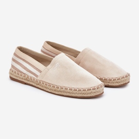 Mäns eko mocka espadrilles beige 1