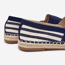 Mäns Eco -Suede Espadrilles Navy Blue blå 2