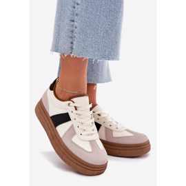 Platformsneakers dam, beige 1