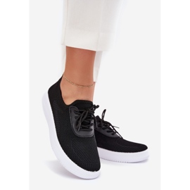 Material Slocked Sports Shoes on the Platform Women's Black svart 1