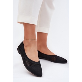 Kvinnors mesh ballerinas svart 2