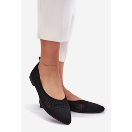 Kvinnors mesh ballerinas svart 1