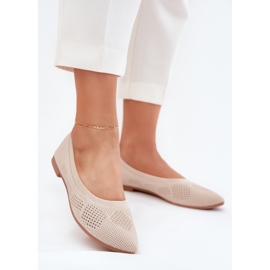 Kvinnamaterial ballerinas beige 2