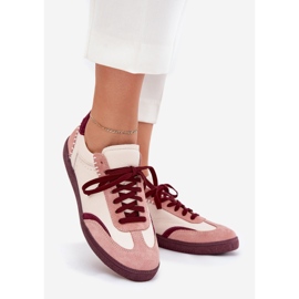 Kvinnoläder sneakers zazoo n1202 rosa 1