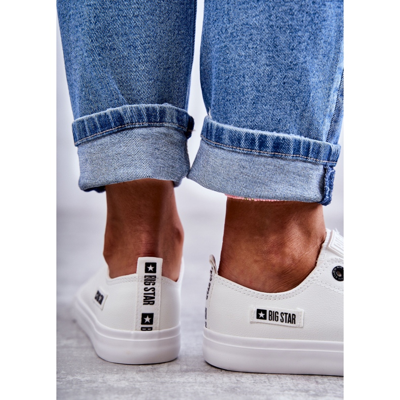 Låg läder Sneakers för kvinnor Big Star KK274010 Vit 3