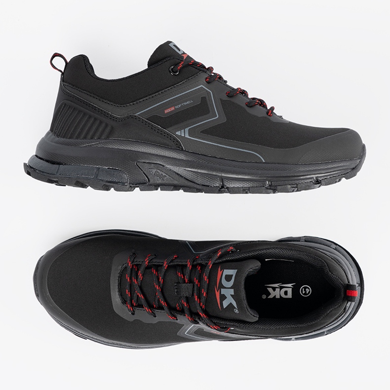 DK Svarta herrsportskor med röda element 1