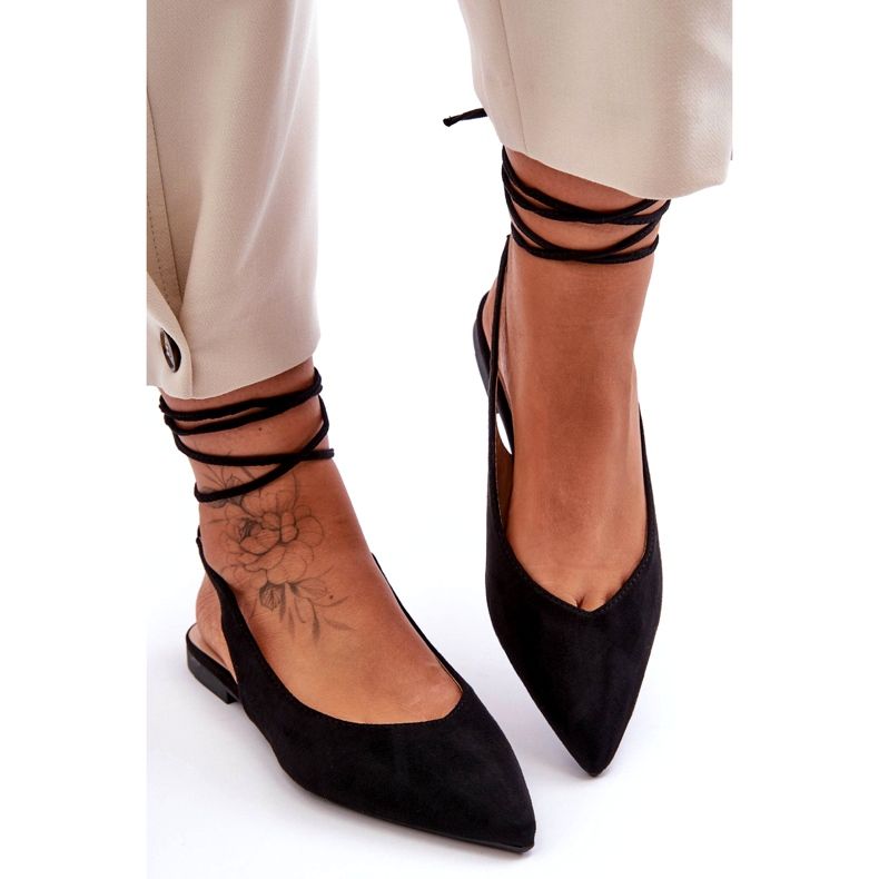 Kvinnors eko-tidiga svarta ballerinor 2