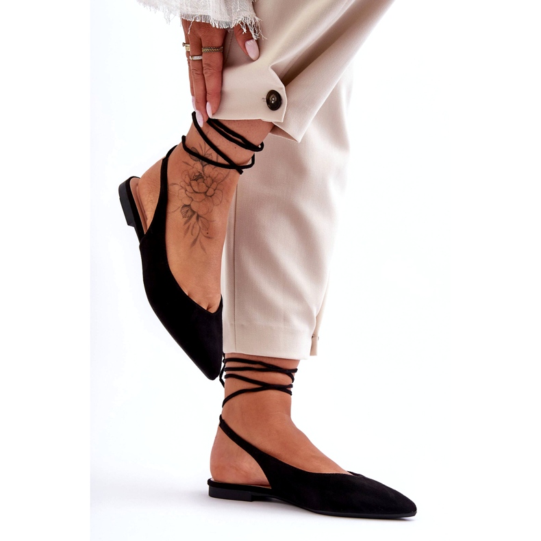 Kvinnors eko-tidiga svarta ballerinor 3