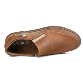 Olivier Slip-On 283GT Camel Brown Leather Moccasins Brown Brown brun 5