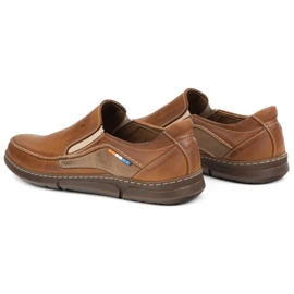 Olivier Slip-On 283GT Camel Brown Leather Moccasins Brown Brown brun 3