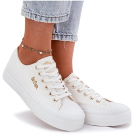 Kvinnors sneakers på plattformen Lee Cooper LCW-25-02-3289 White vit 4