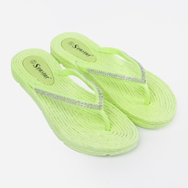 Seastar Gröna flip -flops med zirkoner 1