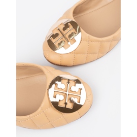 Beige ballerinas gjorda av ekoläder 1