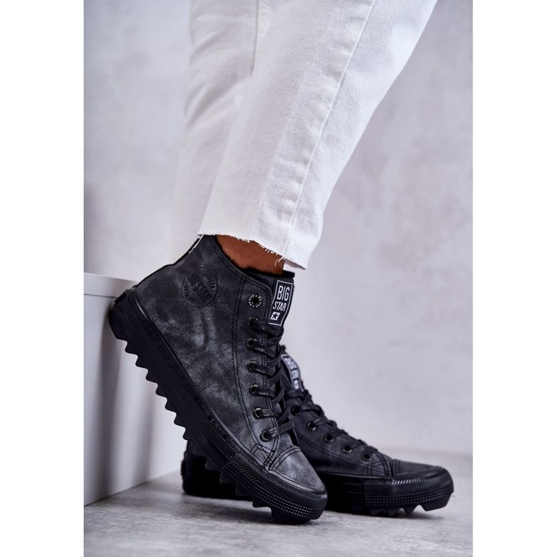 Women's Big Star Isolated Black GG274069 Sneakers grå 4