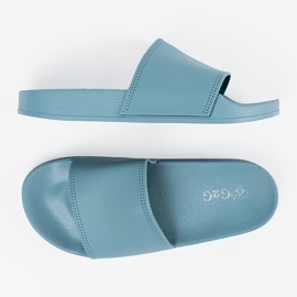 Shelvt Blå gummi flip flops 1