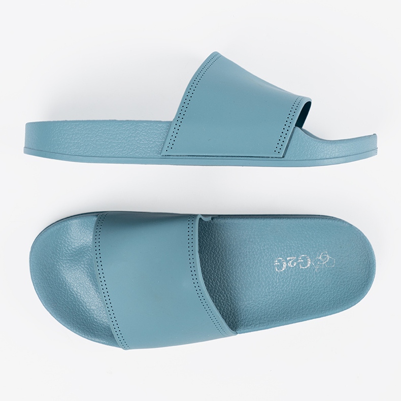 Shelvt Blå gummi flip flops 1