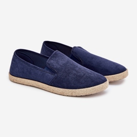 Boto Espadrilles mäns sneakers med Eco Suede Navy Lunaria blå 1