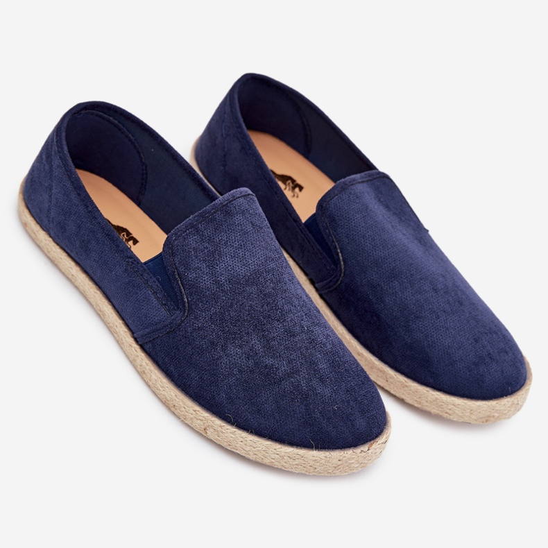 Boto Espadrilles mäns sneakers med Eco Suede Navy Lunaria blå 2
