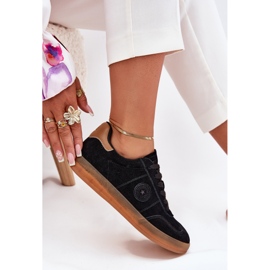 Kvinnors mocka sneakers Big Star RR274851 Hi-Polish System Black svart 2