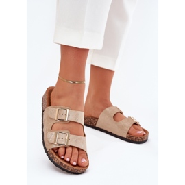 Boto Kvinnors tofflor på Cork Sole Gold Cortina gyllene 2