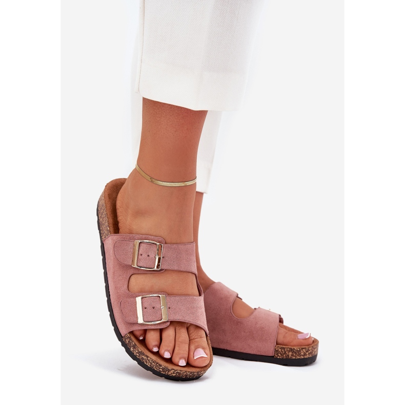 Boto Kvinnors kortina ljusrosa sula tofflor 1