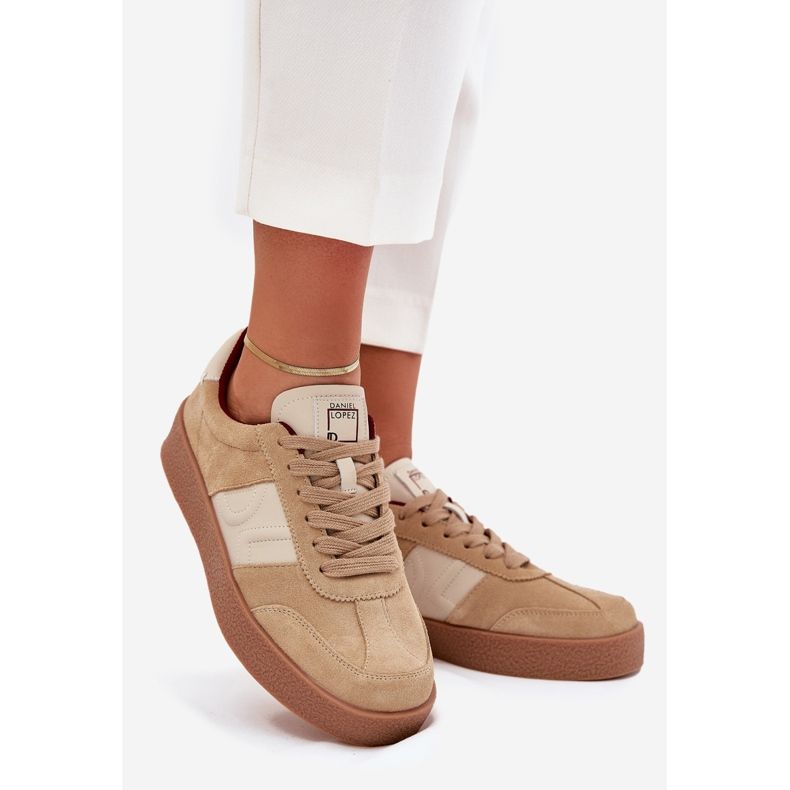 Women's Suede Sneakers Big Star av Daniel Lopez SS2D4022 Beige 1