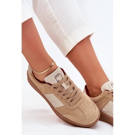 Women's Suede Sneakers Big Star av Daniel Lopez SS2D4022 Beige 2
