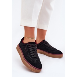 Women's Suede Sneakers Big Star av Daniel Lopez SS2D4006 Black svart 2