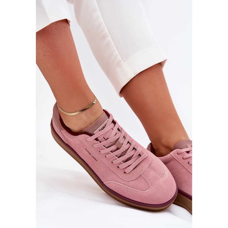 Women's Suede Sneakers Big Star av Daniel Lopez SS2D4010 Pink rosa 2