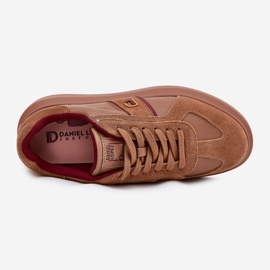 Kvinnors lädersneakers på Big Star -plattformen av Daniel Lopez SS2D4005 Brown brun 2