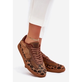 Women's Sneakers Big Star av Daniel Lopez SS2D4017 Leopardtryck brun 1