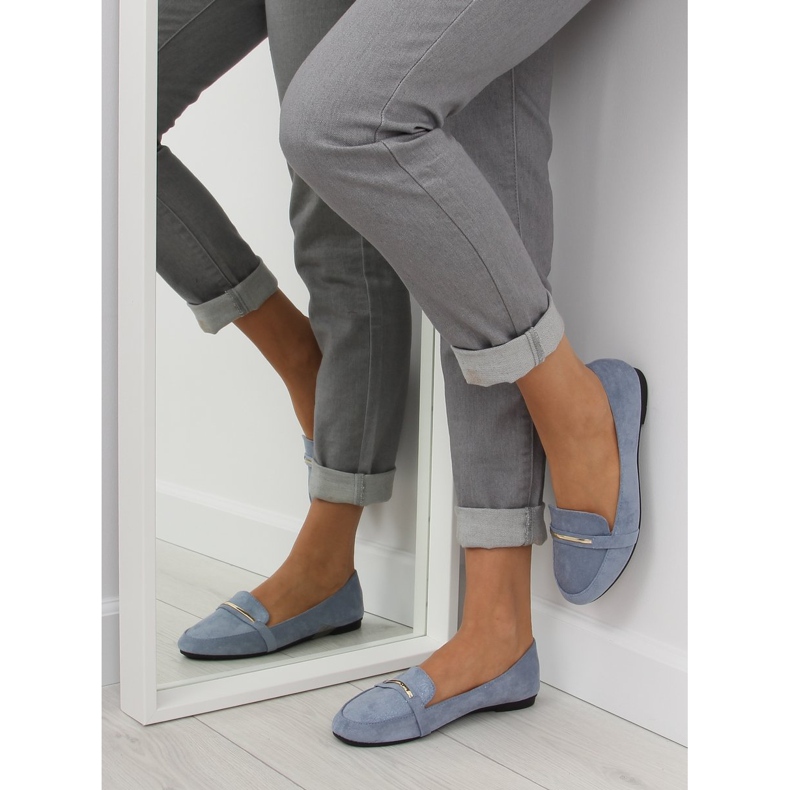 Blå loafers dam 9988-121 denim 1