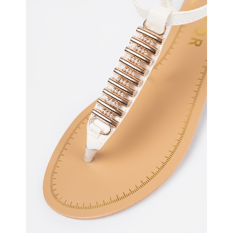 Shelvt Vita flip -flops med gyllene dekoration 2