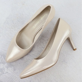 High Heels Women's Satin -Golden Sergio Leone 1336 gyllene 2