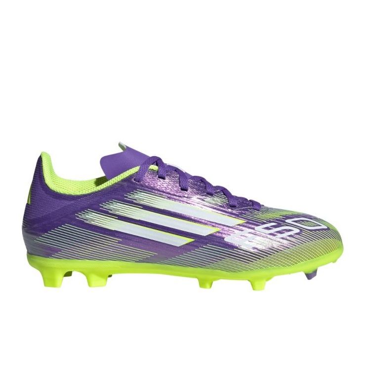 Adidas f50 liga fg/mg jr jh7747 fotbollsskor purpur 1