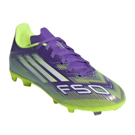 Adidas f50 liga fg/mg jr jh7747 fotbollsskor purpur 2