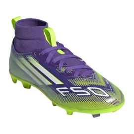 Adidas f50 liga fg/mg mid jr ji3547 fotbollsskor mångfärgad 2