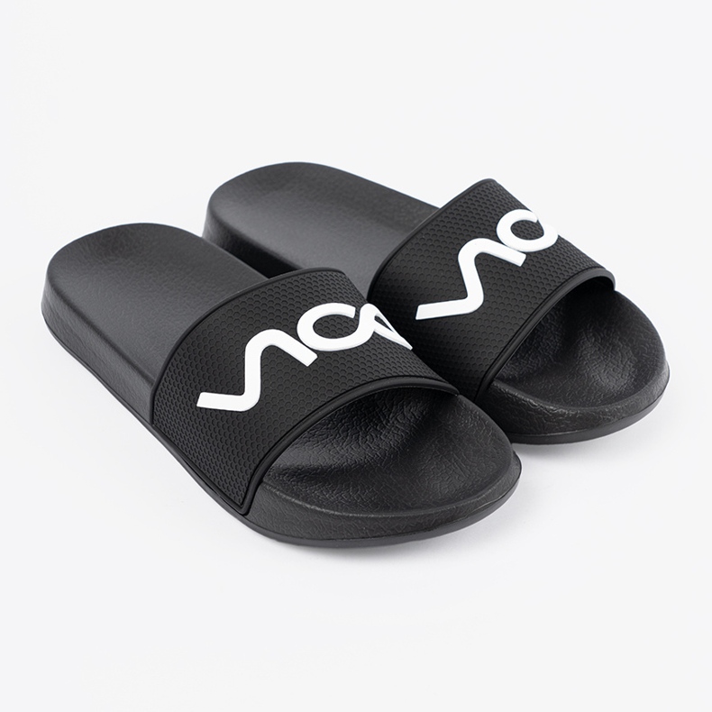 Shelvt Svart flip -flops med inskriptionen 1